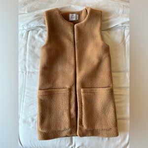 Dudley Stephens Lafayette Vest in Sherpa Fleece (Camel), size S